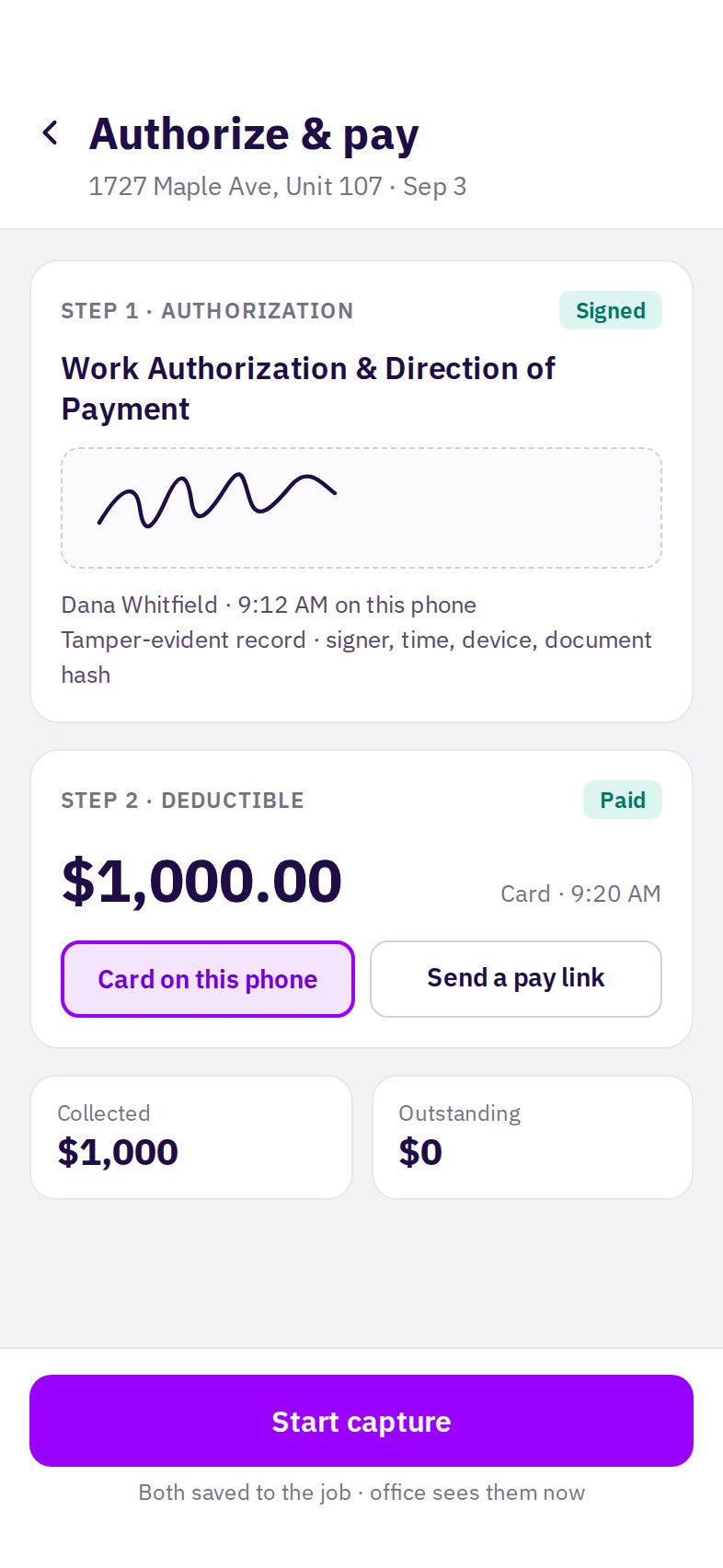 RocketPay phone screen