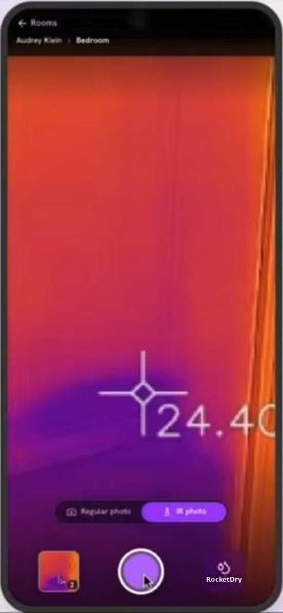 RocketPlan mobile app: thermal capture